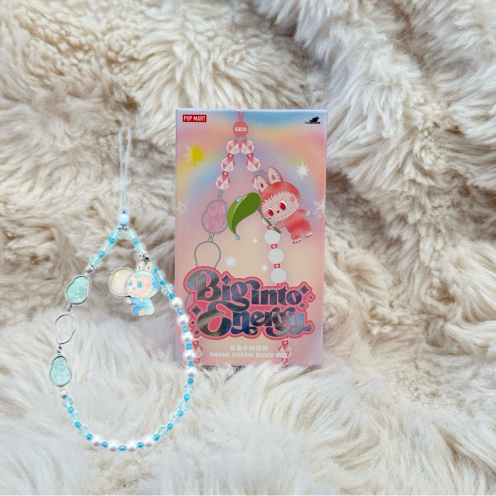 BRAND NEW THE MONSTERS Big into Energy Series-Phone Charm Blind Box - Hope(blue)